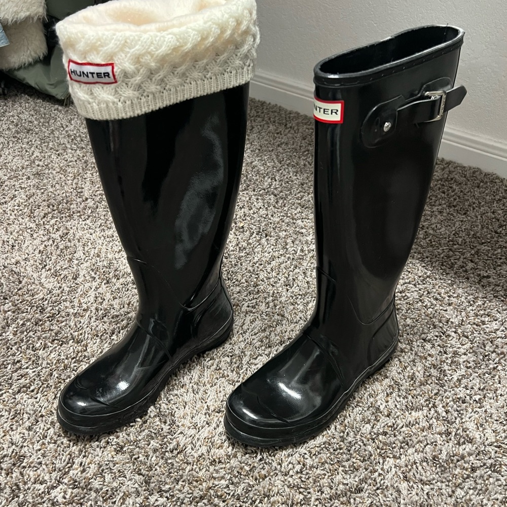 Hunter Rain Boots with Hunter Socks